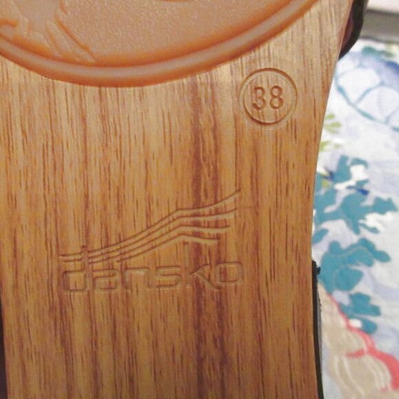 Dansko Mara Sandals Size 38 7.5 8 Leather Comfort Heel Ankle Strap Open Toe - Picture 13 of 14